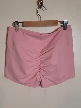 Women’s Pink Ruched Athletic Shorts